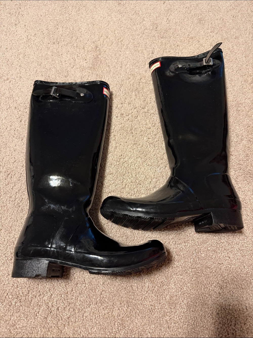 Black Women's Hunter Gloss Rain Boots